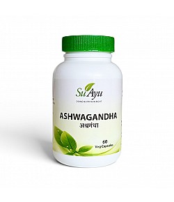 Ashwagandha - Na głęboki sen, na dobry nastrój. Przeciw lękowi i stresowi. 60 kaps. vegan, 400 mg, ekstrakt 5:1. SuAyu. Darmowa dostawa